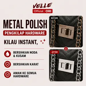 Metal Polish Cream – Pengkilap, Pembersih & Anti Karat untuk Hardware Tas dan Aksesoris Rantai, Ring & Pengait dari Besi dan Kuningan | Velle