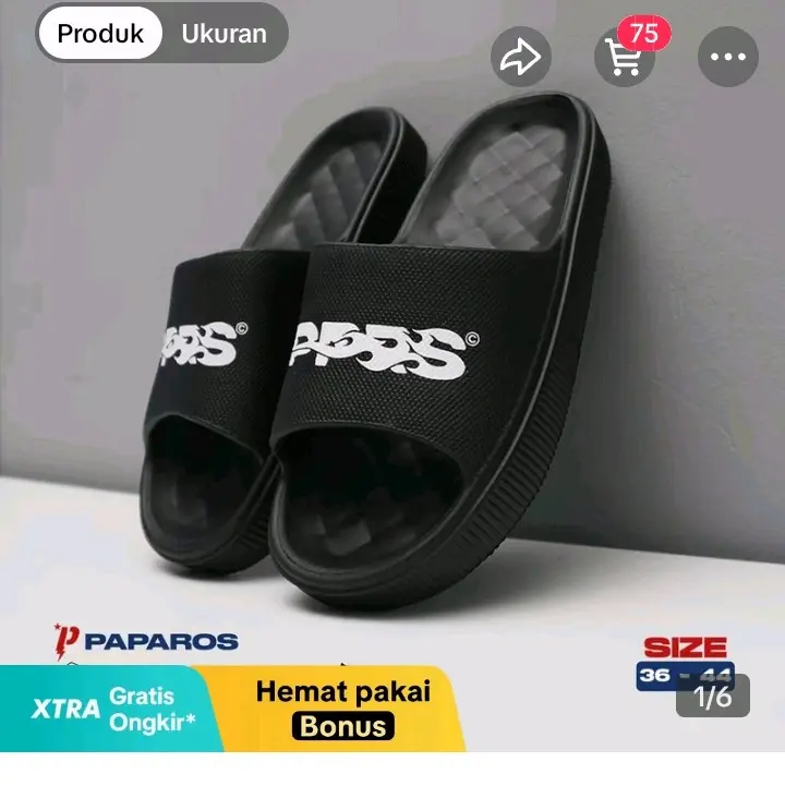 bermacam jenis pakaian dan sandal 0