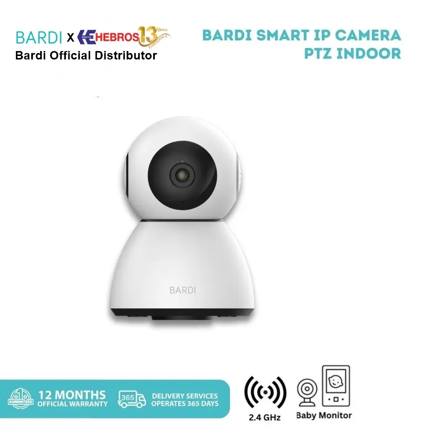 BARDI Smart IP Camera CCTV 360 Indoor PTZ Pan Tilt Zoom Wifi Home