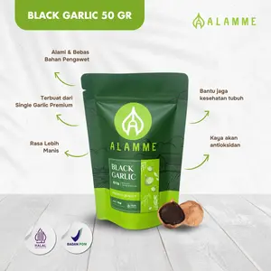 ALAMME Bawang Hitam Tunggal Premium Quality Alamme 50 Gram Black Garlic Rempah Organik Tanpa Gula Asli & Bebas Pengawet Halal BPOM ALAMME Bawang Hitam Tunggal Premium Quality Alamme 50 Gram Black Garlic Rempah Organik Tanpa Gula Asli & Bebas Pengawet Halal BPOM
