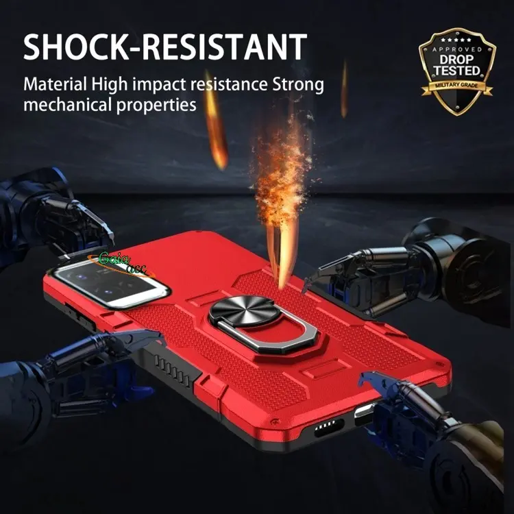 Casing Untuk Vivo Y21/Y21s/Y21t/Y21a| Y33S Hard Case Ring Armor Robot Case Kickstand Hybrid/Ring Holder 4