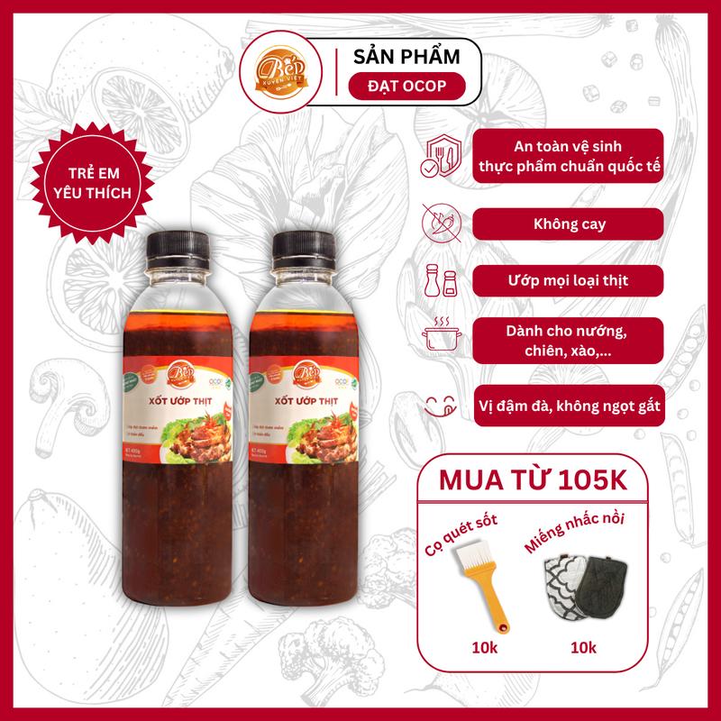 Combo 2 Chai Sốt Ướp Thịt Nướng BBQ Bếp Xuyên Việt 400G, Nước Sốt Ướp Thịt, Hải Sản Tiện Lợi. Gia Vị Tuyệt Hảo Cho Mọi Nhà