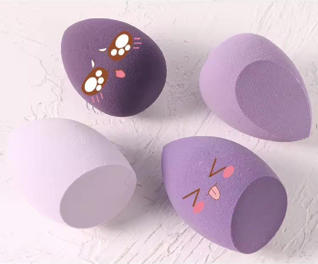 3K BLENDER SPONS BENTUK TELUR SET ISI 3 PES | SPONS LEMBUT | PUFF KERING DAN BASAH| R4