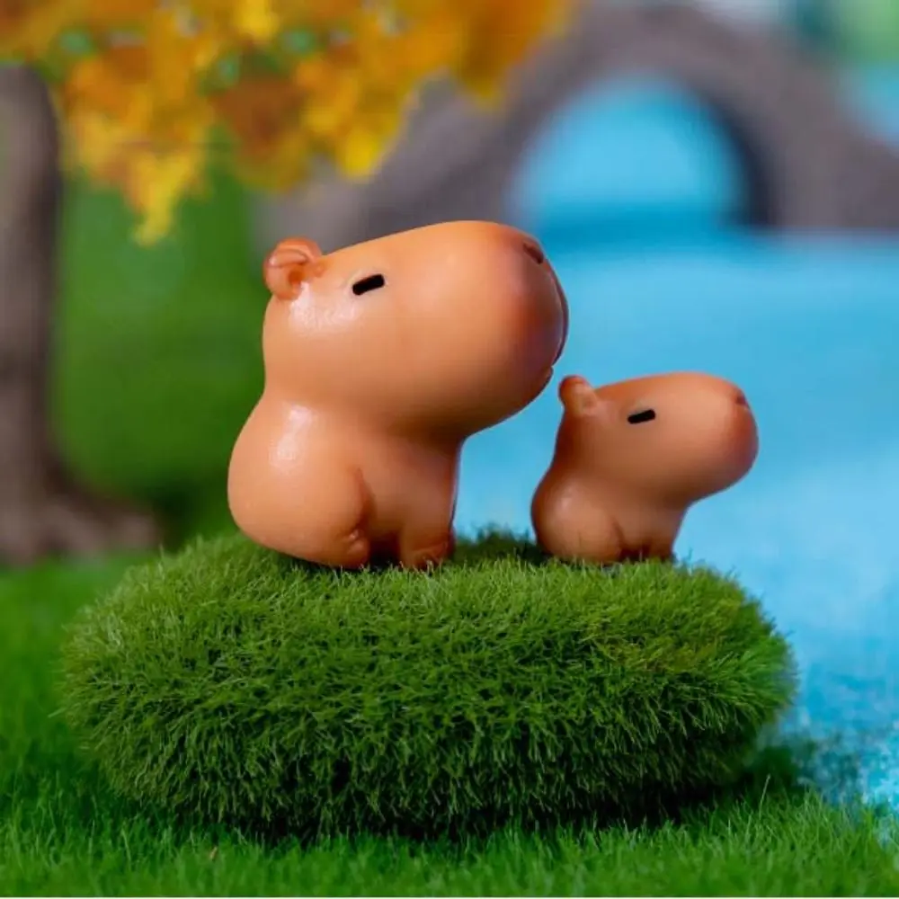 Cartoon Characters Animals Capibara Capybara Figure Toys Figure Model Simulation Capibara Model Simulation Cartoon Capybara Animals Figures Ornaments