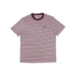 Greenlight Essential Kaos Pria Garis-Garis Lengan Pendek Regular Fit Katun Stripe T-Shirt Detroit HP-CG241024