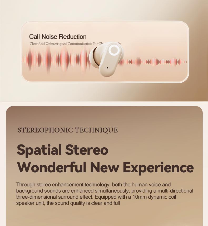 Rofani J22 TWS Bluetooth Earphones With Mic Touch Sound Bluetooth 6.0 In-Ear Wireless Headphones Noise cancelling HiFi Stereo Muisk Earphone Peredam Kebisingan Suara HD Quality TWS Sport Gaming Earbud