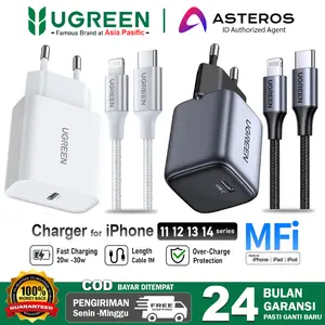 UGREEN Charger For iPhone XR 11 12 13 14 MFI PD Type C To Lightning Fast Charging 20w Handphone