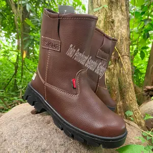 Sepatu Safety Boot King SKN Asli  Boot termurah Boots Shoes Kerja Pabrik Pom Bengkel Lapangan Batubara Safety pelindung Kaki  Terbaik Besi