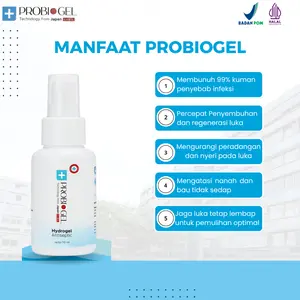 Probiogel Hydrogel - Antiseptik untuk Luka Cepat kering - Bantu Percepat Penyembuhan Luka di Kulit, Bantu Redakan Gatal-Gatal - Non-Alkohol dan Tidak Perih