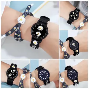 GROVA Jam Tangan Wanita Analog Motif Bunga Daisy JT002