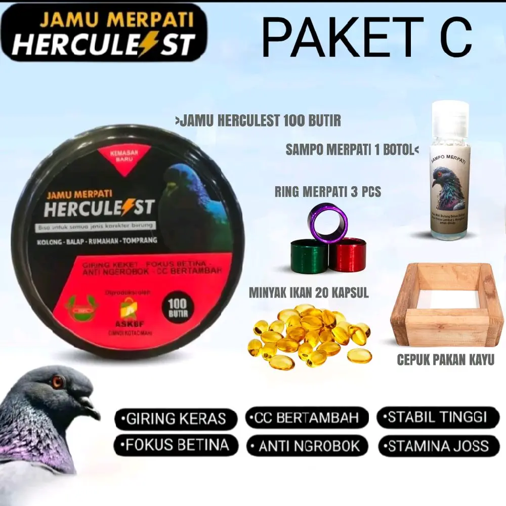 Jamu Merpati Herculest 100 butir Jamu Giring Jamu Stamina Merpati Stabil tinggi