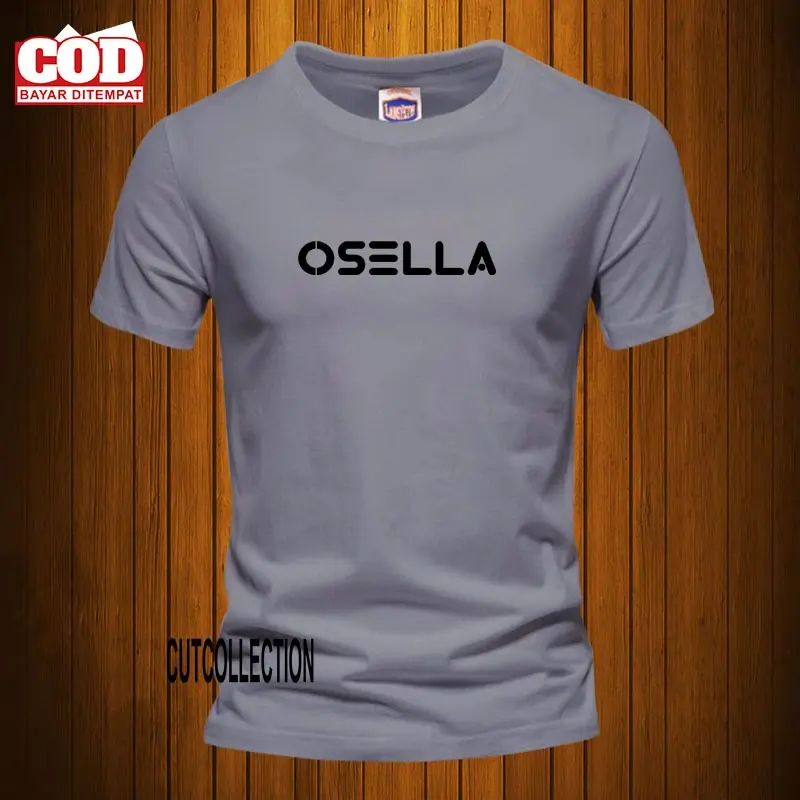 Baju Kaos Pria Lengan Pendek / Baju Kaos Osella Text Hitam / TShirt Distro Cotton Combed 30s Premium 3