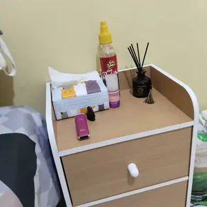Nakas Minimalis KEA 01 | Meja Samping Tempat Tidur 2 Laci | Modern & Praktis