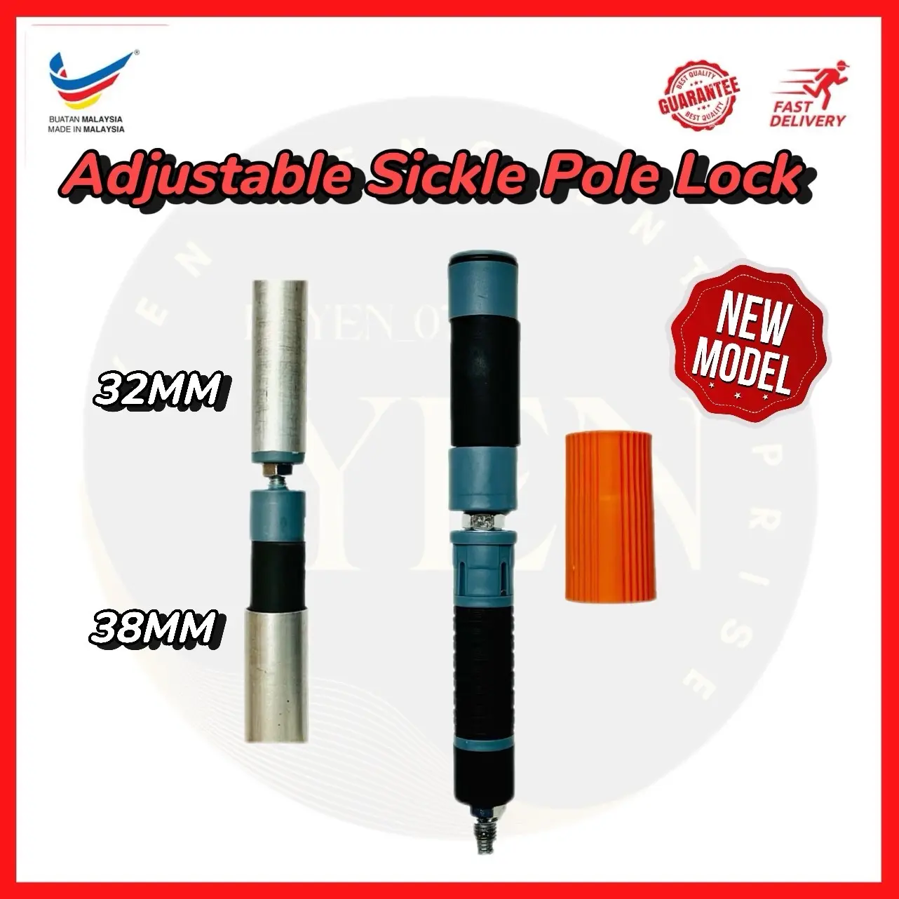 ￼Pole Lock / Adjustable Sickle Pole Lock / Penyambung Galah Sawit / Harvesting Pole Lock