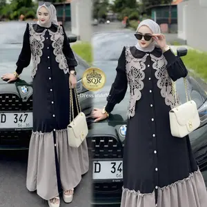 Uni Ara - Dress ( INDAH DRESS ) Dress Premium || Gamis Wanita Kekinian