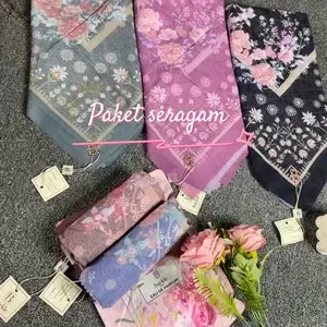 (SERAGAM)Hijab BUCKLE SCARFES kemasan pouch paket usaha METAL B BESI Mewah swaroski