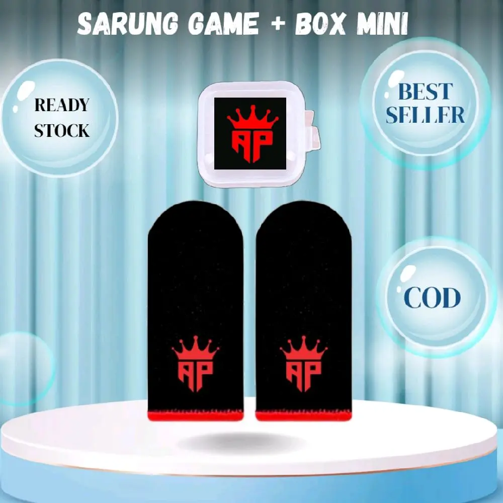 Sarung Jempol Game Esport Keringat Anti Bahan Sensor Layar Sentuh Box Mini Plastik Gratis motif warna