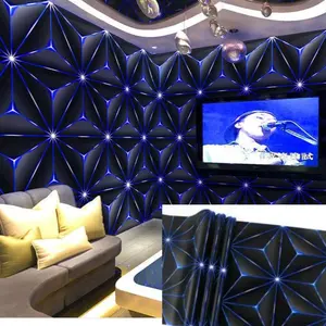 Wallpaper Dinding Anti Air Motif Kilap Segitiga 3D Ruang Tamu