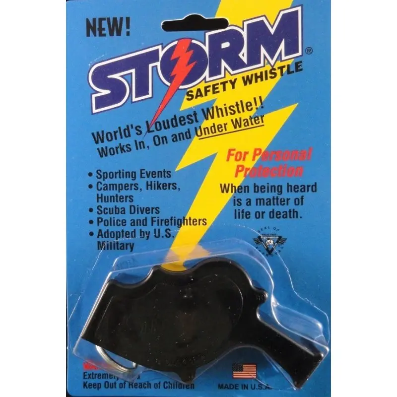 STORM SAFETY WHISTLE - LARGE, suitable for Campers, Hikers, Scuba Diver, Police & Firefighters