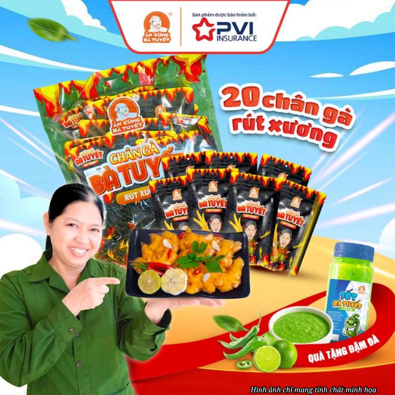 (ACBT X KOL) (Tặng 2 gói bim bim)(Tặng 2 gói sốt) Combo 20 gói CHÂN GÀ TÊ CAY RÚT XƯƠNG - ĂN CÙNG BÀ TUYẾT M83