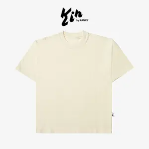 Unisex Men Cotton KIN Boxy Cut T-Shirt Short Sleeve | Katun KIN Kaos Boxy Kerah Bulat Lengan Pendek Pria Wanita