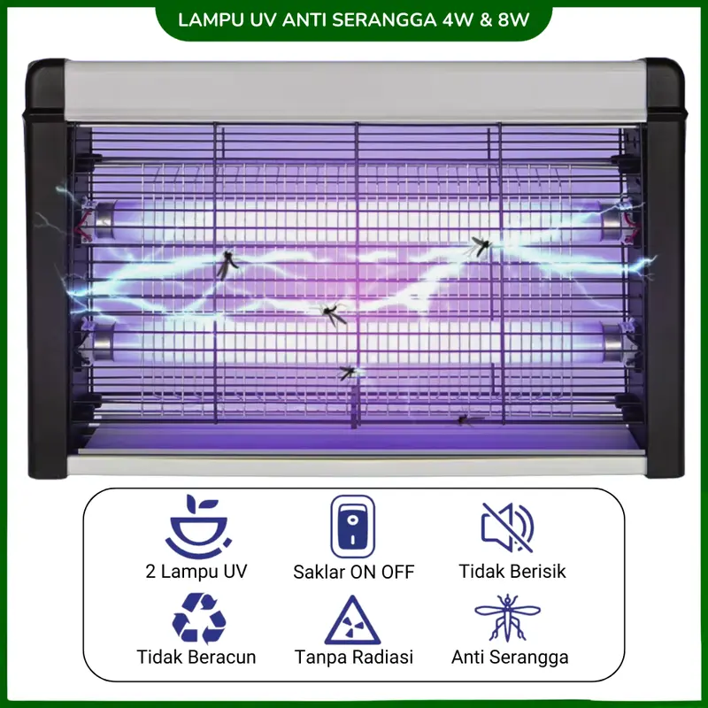 Lampu UV Anti Serangga Perangkap Nyamuk Lalat 0