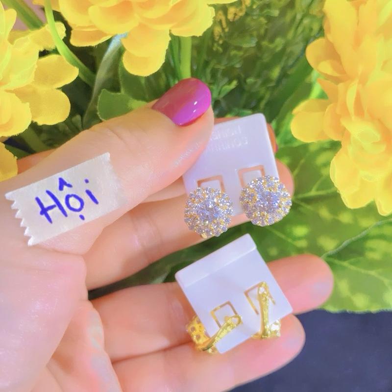  Bông tai Hội M87 Không đen bền màu thiết kế lovely Thích hợp chị em đeo thêm xinh Khuyên Tai . Bông Tai Voi set bộ trang hoa kẹp ngôi sao 4 cánh kimberly jewellery gemmi jewelry 