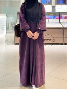 Gamis Abaya Basic Haji Umrah Syari Shafiyya Bahan Pure Cotton linen