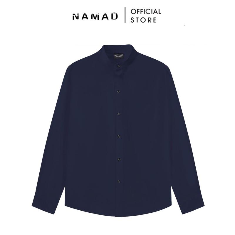 Độc quyền [NAMAD x Tư đẹp chai thích live‍️‍️] Áo sơ mi trơn dài tay Namad cổ tàu chất liệu Oxford dầy dặn, lên form đẹp thấm hút mồ hôi NM01   Menswear aotrang  nam sominam  dep 3