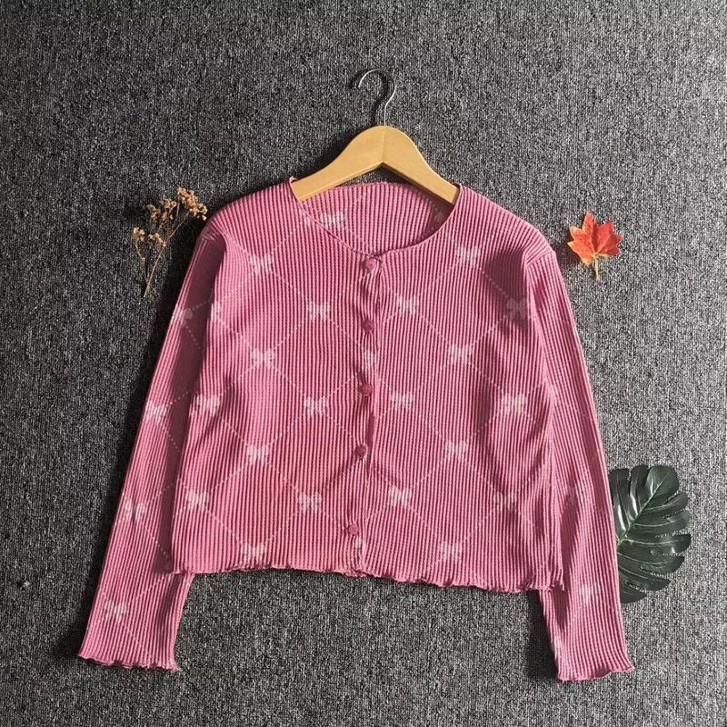 Product Introduction of Cardigan Crop Top Rajut Wanita Motif Printing Premium Cardigan 100 Motif 9