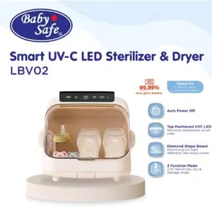 Baby Safe LBV02 Smart UV LED Sterilizer & Dryer - Steril Botol Teknologi UV membunuh Kumat 99.99%