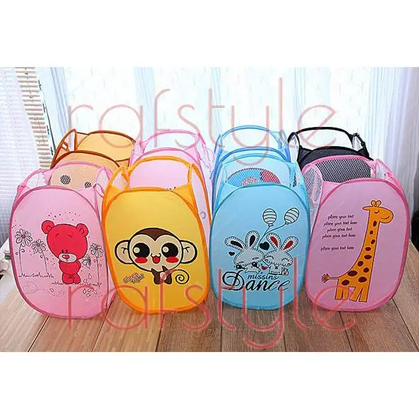 BINTANGLIMA Keranjang Baju Kotor Lipat Motif atau Laundry Basket SerbaGuna Impor