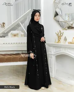 Mahreen Syari Gamis Anak Remaja, Abaya Yurika Kids Dress/Gamis Anak Perempuan Remaja Tanggung Muslimah Cantik dan Anggun, Setelan Panjang - Putih, Lebaran, Cewek, Shakila, Wanita, Pashmina Baju Ceruty Nyaman Muda Mewah