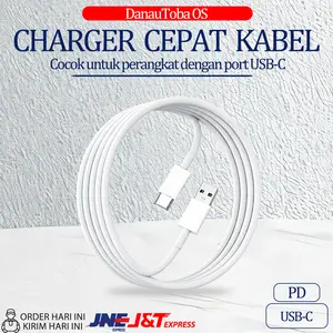 DanauToba OS - [KABEL PREMIUM] USB-C Fast Charging - Kuat, Lentur & Tidak Mudah Terlilit. Kompatibel Samsung/Vivo/Xiaomi - Bergaransi 1Thn