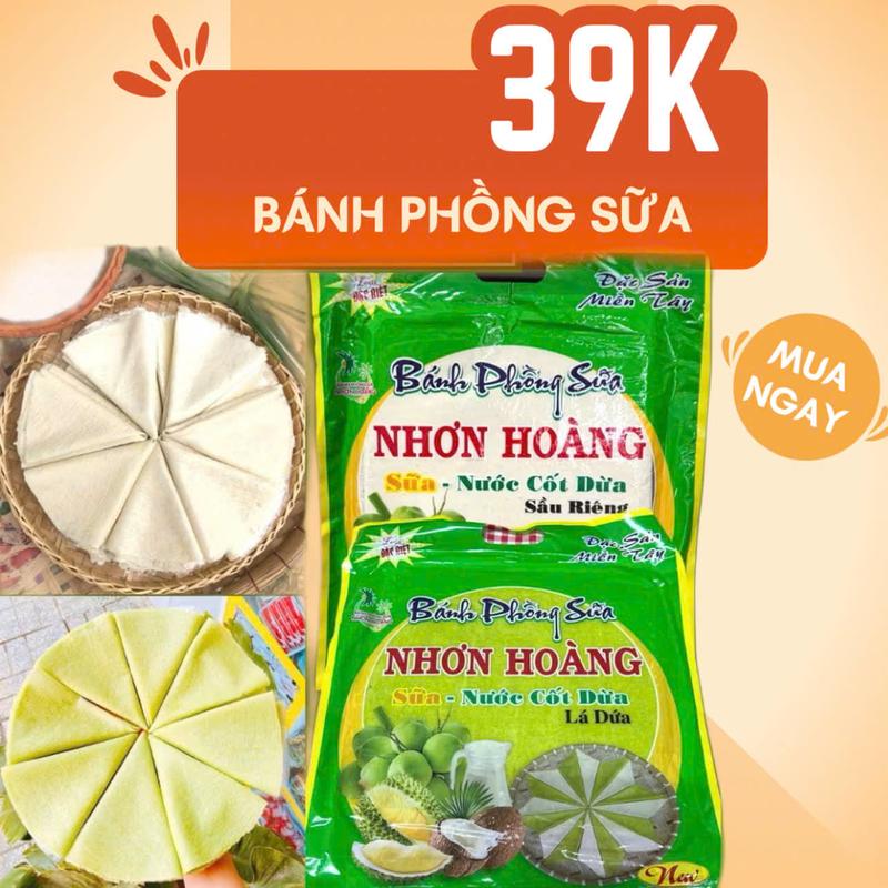 COMBO 3 BÁNH PHỒNG SỮA NHƠN HOÀNG - BÁNH ĐẠI - SẦU RIÊNG SỮA DỪA LÁ DỨA
