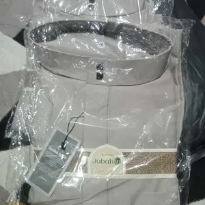 Jubah IN Gamis Pria OSLEM Dewasa Premium Lengan Panjang Polos Katun Elegan Praktis Size S-XXL Coffee Series Toyobo Muslim Hitam