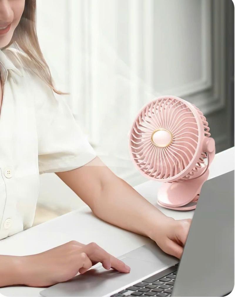 Product Introduction of ( Hàng Loại 1) Quạt Kẹp Bàn Tích Điện Mini Tích Hợp Đèn Ngủ Tiện Lợi , Có 5 Chế Độ Gió , Có Thể Xoay 720 Độ Tặng Kèm Dây Sạc Usd 13