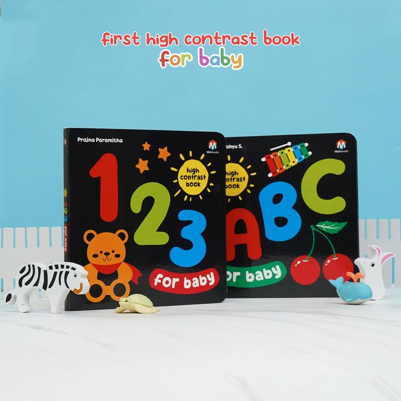 Product Introduction of Buku Anak ABC 123 For Baby High Contrast Book - Ziyad Books 1