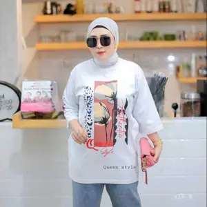 Queenstyle || Atasan Wanita Tunik 7/8 motif Pohon