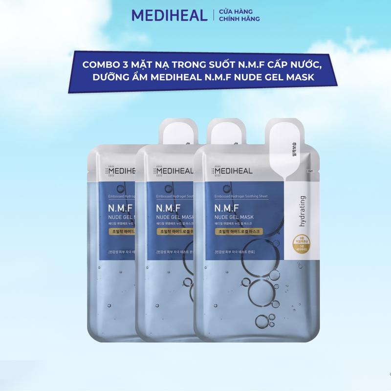 [ITN] Combo 3 Mặt Nạ Thạch Trong Suốt N.M.F Cấp Nước, Dưỡng Ẩm Mediheal N.M.F Nude Gel Mask 30g