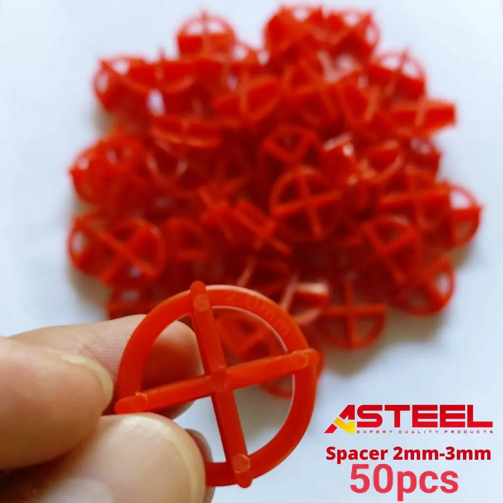 Alat Perata Pasang Nat Lantai Keramik Granit - 50PCS Reusable Tile Spacer Tebal 2mm-3mm Nat Keramik