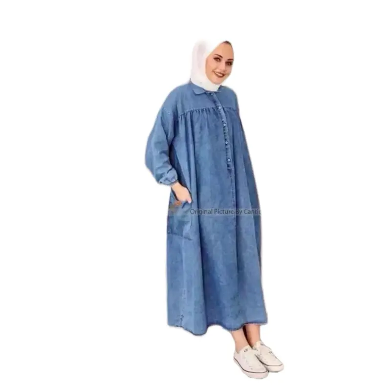 HANAMI MIDI DRESS JEANS DENIM WANITA / MIDI DRESS GAMIS TERBARU FASHION KEKINIAN 2