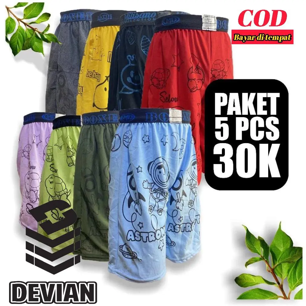 Celan anak harian, paket 5pcs 30 ribu, warna random Motif