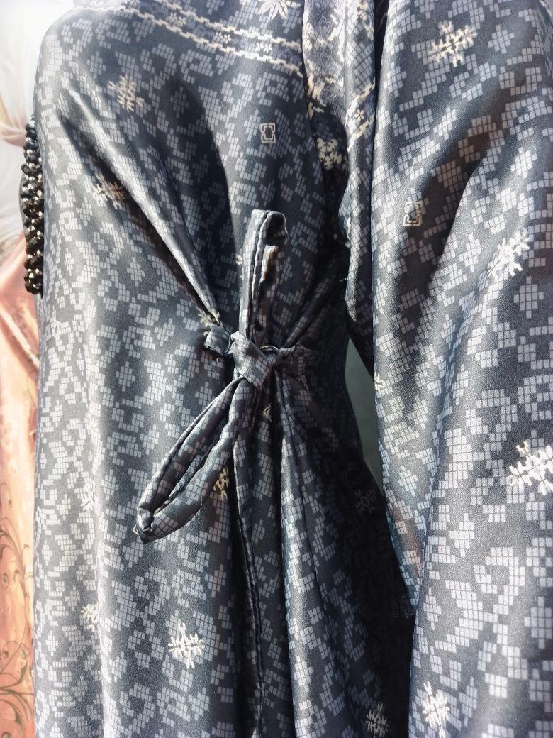 Product Introduction of Gamis Silk Premium Pakaian muslimah Motif Terbaru Dress Silky Fashion Muslim Wanita baju syar'i mewah syari style Dewasa Remaja 12