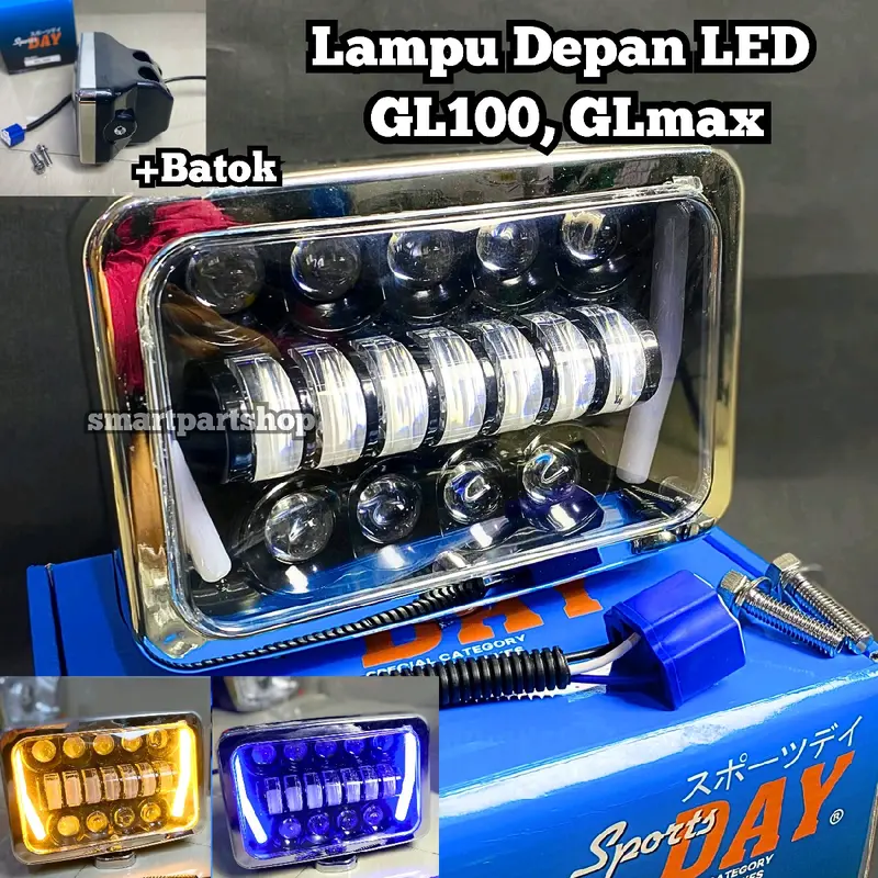 LAMPU DEPAN DAYMAKER SET BATOK KOTAK PNP GL MAX GL 100 WIN 0
