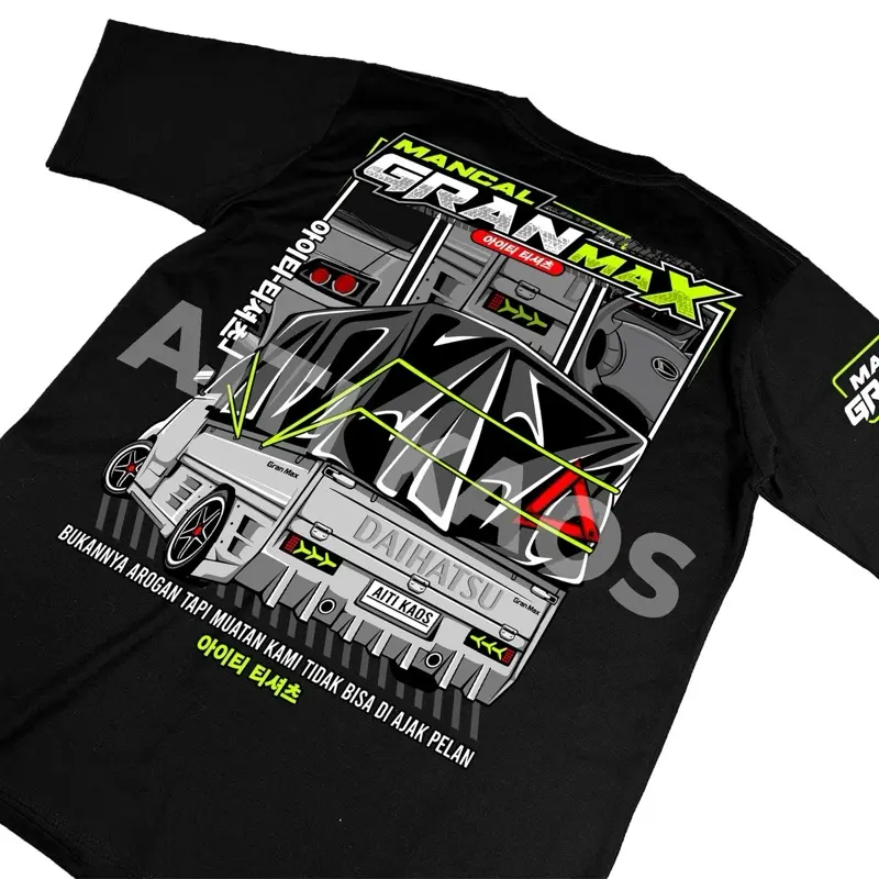 Kaos Atasan Mancal Gran Max Pick Up Original Modifikasi Terbaru Katun Hitam 3