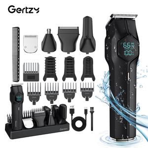 GERTZY メンズ ヘアクリッパー-鼻毛、眉毛、体毛のグルーミング、磁気刃付き、IPX7防水、LCDバッテリーインジケーター - 彼氏や旦那、友人へのプレゼントに最適