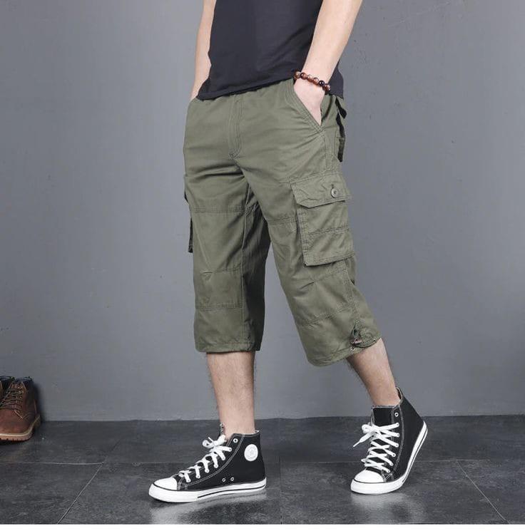 Celana Sirwal Premium Cargo Gabriel 7/8 Board Short untuk Pria - Hitam - Nyaman, Kantong - Katun, Twill - Ukuran L - Pendek, Kotak Casual celana  gombrong celana  pendek celana  pendek celana  pendek celana  sotong celana pendek mend celana  pendek 3⁄4