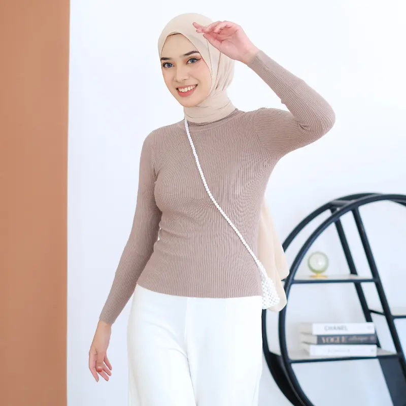 Mayoutfit Inner Knit | Atasan Basic Blus Rajut Inner Manset Polos 0