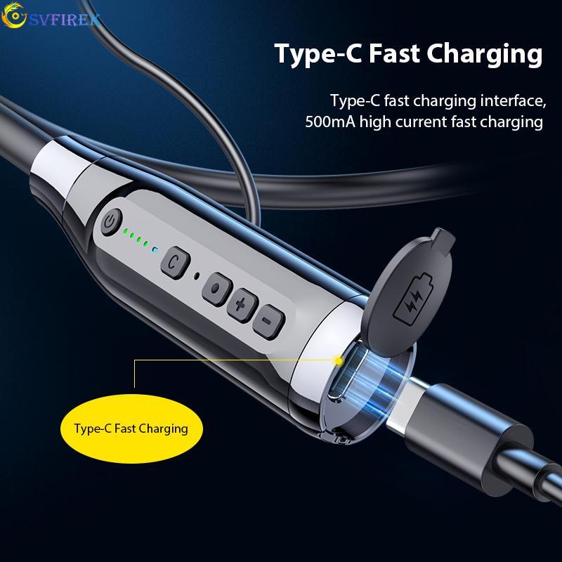 ROR - Tai nghe Bluetooth không dây đeo cổ, 4 loa, tai nghe bass, tai nghe thể thao, tai nghe không dây, giảm tiếng ồn thông minh, âm thanh nổi hai tai 9D, IPX5, chống thấm mồ hôi, thời gian chơi 100 giờ Nhét Tai Nghe Nhạc Earphone 6